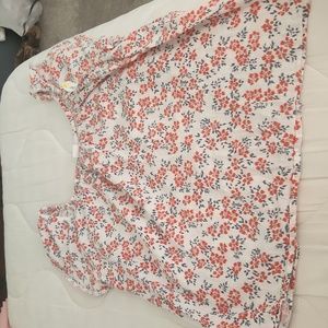 GAP ORANGE AND NAVY CAP SLEEVE